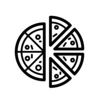 ilustración vectorial gráfico del icono de pizza vector