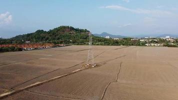 Flygfoto elektrisk pylon video