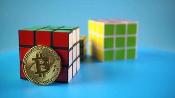 bitcoin en rubik kubus geroteerd video
