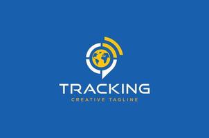 A Global Tracking Logo Or A Tracking Business Logo Concept For Your Business vector