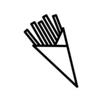 french fries icon vector