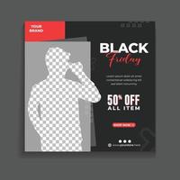 Black Friday Social Media Post Template vector