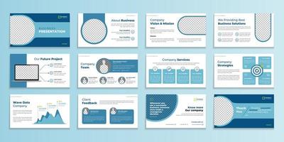 Business Marketing Slide Presentation Template vector