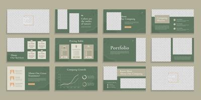 Tropical Nature Business Presentation Template vector
