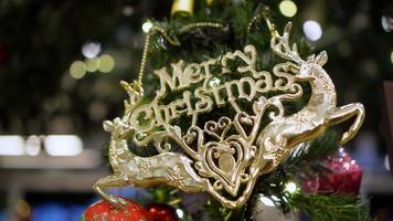 Gold color Merry Christmas decoration video