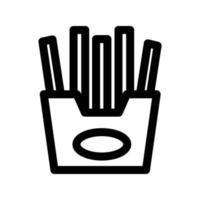 icono de papas fritas vector