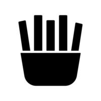 icono de papas fritas vector