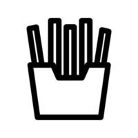 icono de papas fritas vector