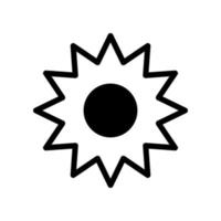 Sun icon template vector