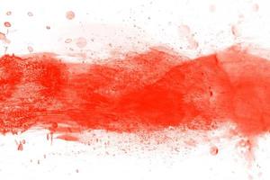 Red watercolor splashes of paint on canvas. Perfect for brush, design, template photo