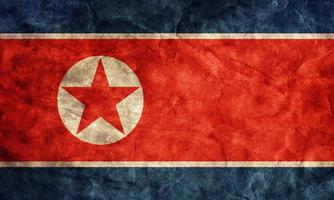 North Korea grunge flag. Item from my vintage, retro flags collection photo