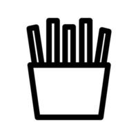 icono de papas fritas vector