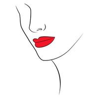 The beauty of a beautiful woman's face. vector