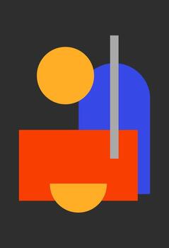 Modern geometric compositions and shapes. Abstract modern background vector