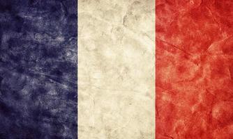 France grunge flag. Item from my vintage, retro flags collection photo