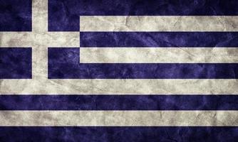 Greece grunge flag. Item from my vintage, retro flags collection photo