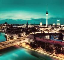 Berlin, Germany major landmarks at night photo