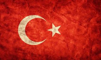bandera del grunge de Turquía. artículo de mi colección de banderas vintage y retro foto