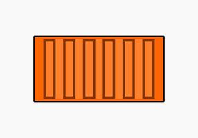 orange freight container. use for shipping import and export. vector illustration flat design good for element design ppt, icon, symbol.