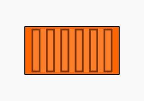 orange freight container. use for shipping import and export. vector illustration flat design good for element design ppt, icon, symbol.