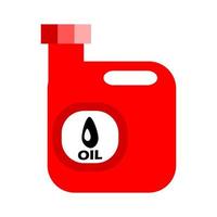 ilustración vectorial bidón rojo lleno de aceite gasolina y diésel bueno para el diseño de elementos icono, símbolo, ppt, ui. vector