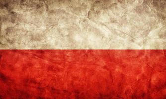 Poland grunge flag. Item from my vintage, retro flags collection photo