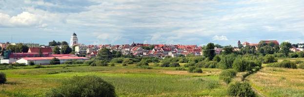 panorama de la ciudad de dzialdowo, polonia foto