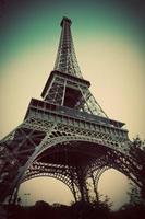 Eiffel Tower in Paris, Fance in retro style. photo