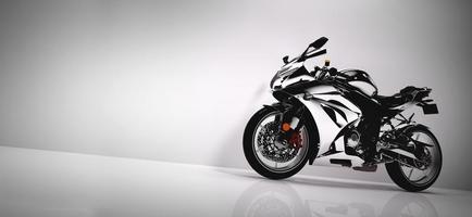 motocicleta deportiva sobre fondo blanco. foto