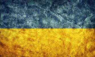 Ukraine grunge flag. Item from my vintage, retro flags collection photo