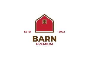 Flat barn logo design vector illustration