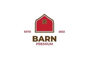 Flat barn logo design vector illustration