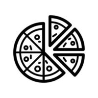 ilustración vectorial gráfico del icono de pizza vector