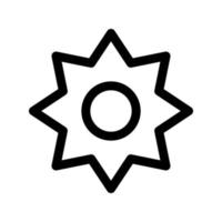 plantilla de icono de sol vector