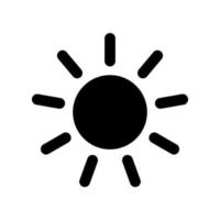 Sun icon template vector