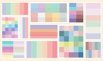 Collection of pastel colors, aesthetic colors, soft color, color palette vector