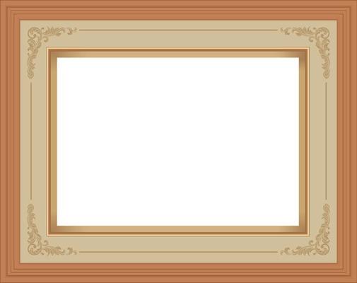 Picture Frame Isolate on White background ,Vector EPS10 illustration