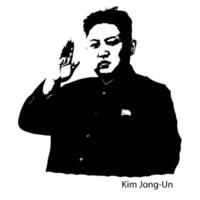 vector kim jong un sobre un fondo blanco.