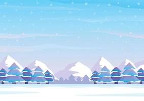 Winter background graphic vector in blue color theme.