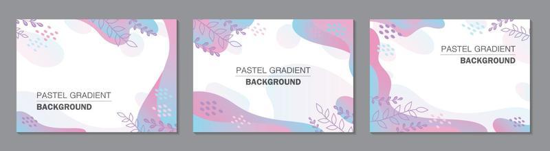 Abstract sweet pastel gradient color background vector.