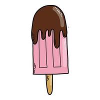 Vector illustration. Doodle ice cream isolated on white background.