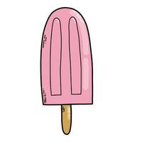 Vector illustration. Doodle ice cream isolated on white background.