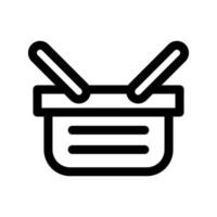 Shopping basket icon vector