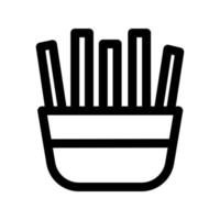 icono de papas fritas vector