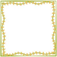 Flowers and leaves border or frame vector