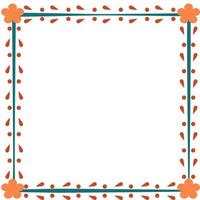 Flowers and leaves border or frame vector