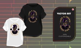 diseño de camisetas camisetas de calaveras ropa aislada peligrosa vista frontal americano vector