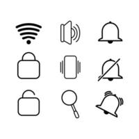 set of userinterface icon vector