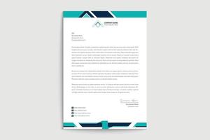 Corporate modern minimal business letterhead design template vector