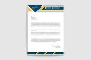 modern creative abstract corporate business letterhead design template vector